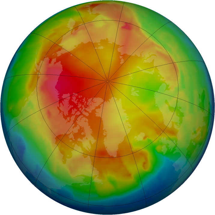 Arctic ozone map for 26 January 2013